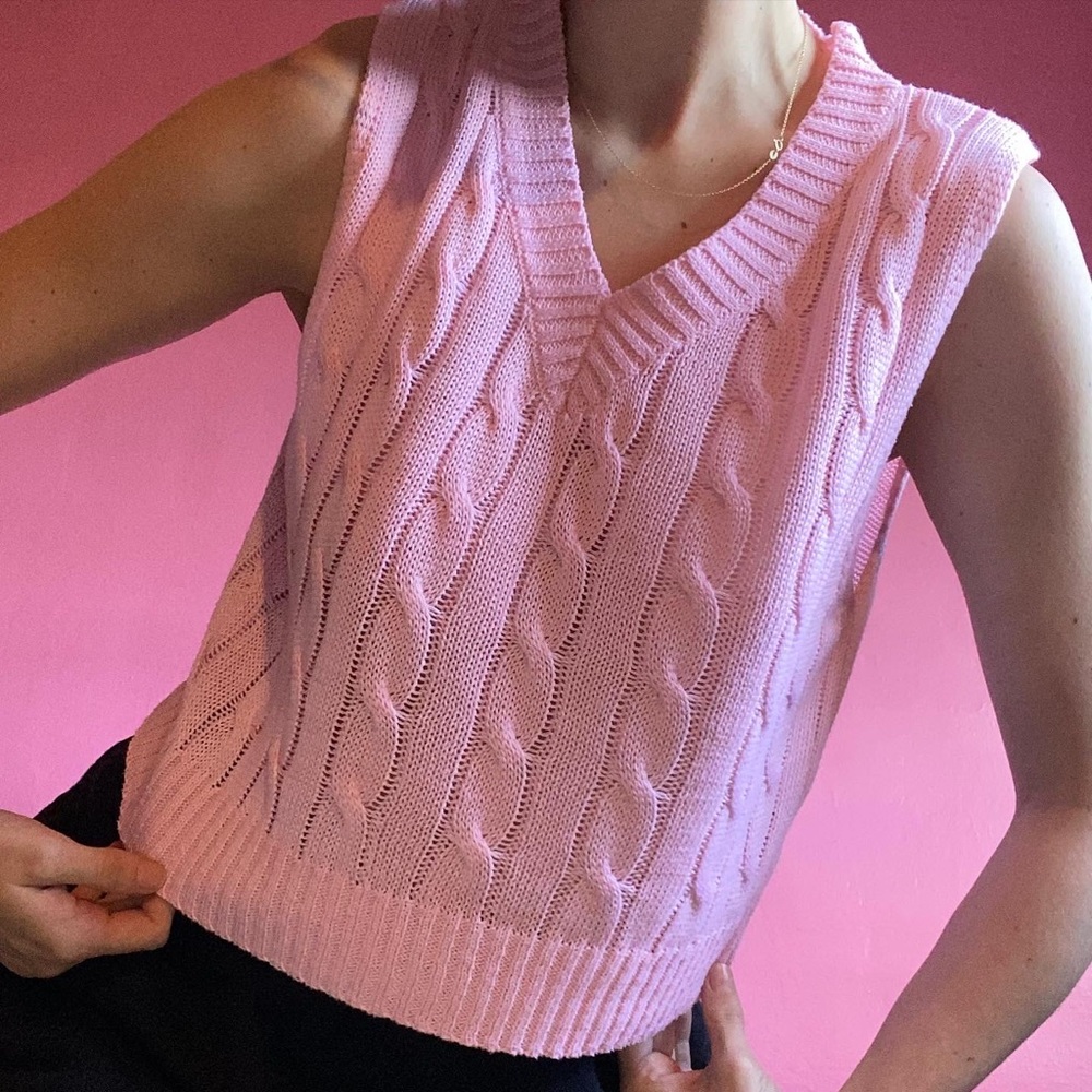 Light pink sweater vest